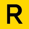 R nera su sfondo giallo per rifiuti pericolosi